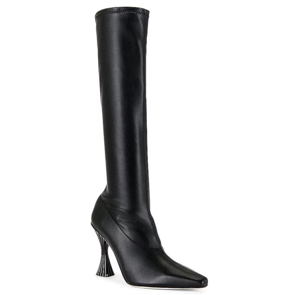 Black Knee-High Heeled Boots